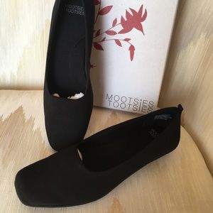 Fabric Square-Toe Flats